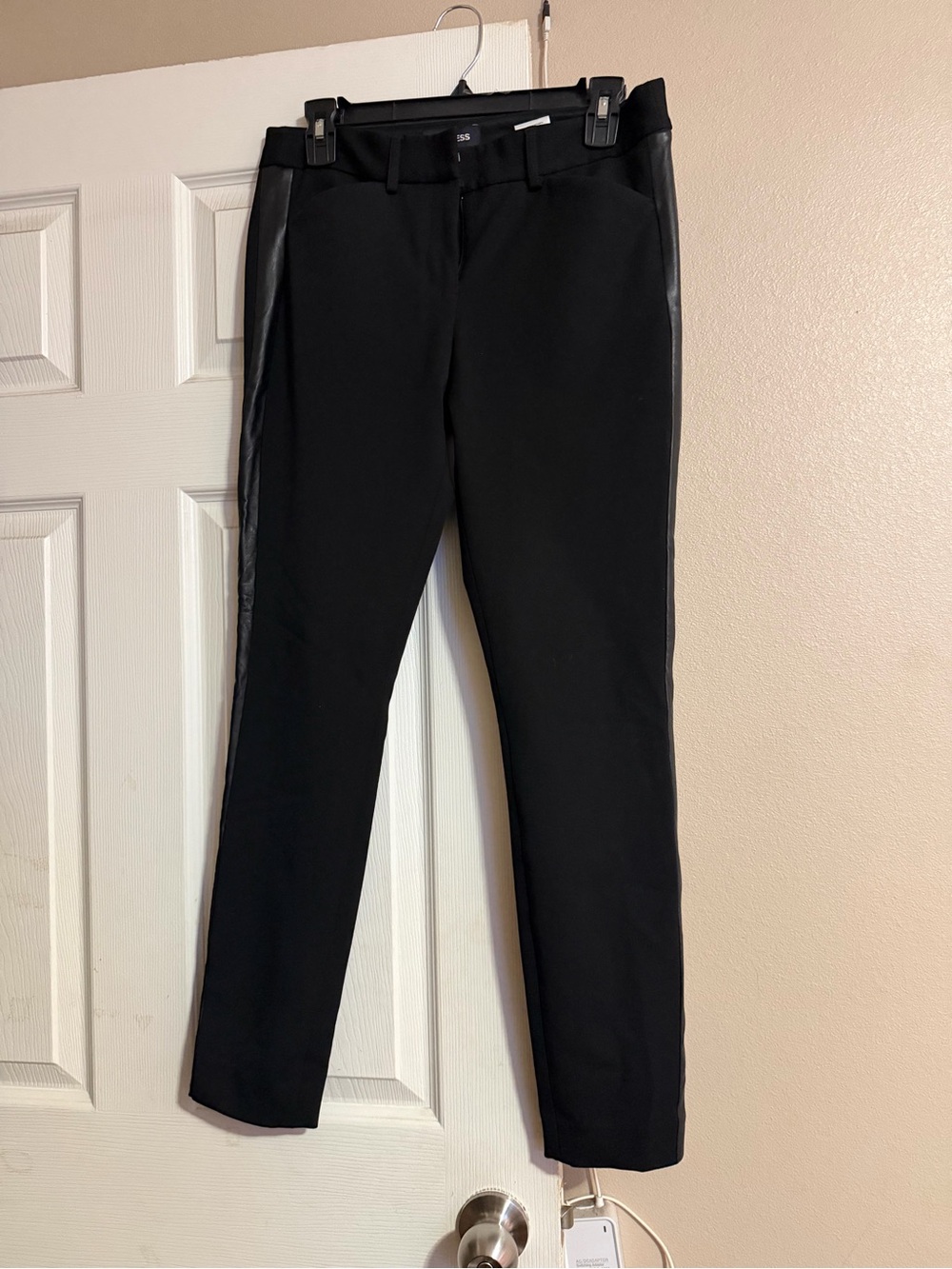 Express Black Slim Dress Pants with Side Trim